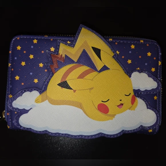 Loungefly Sleeping Pikachu & Friends Wallet - Picture 2 of 9